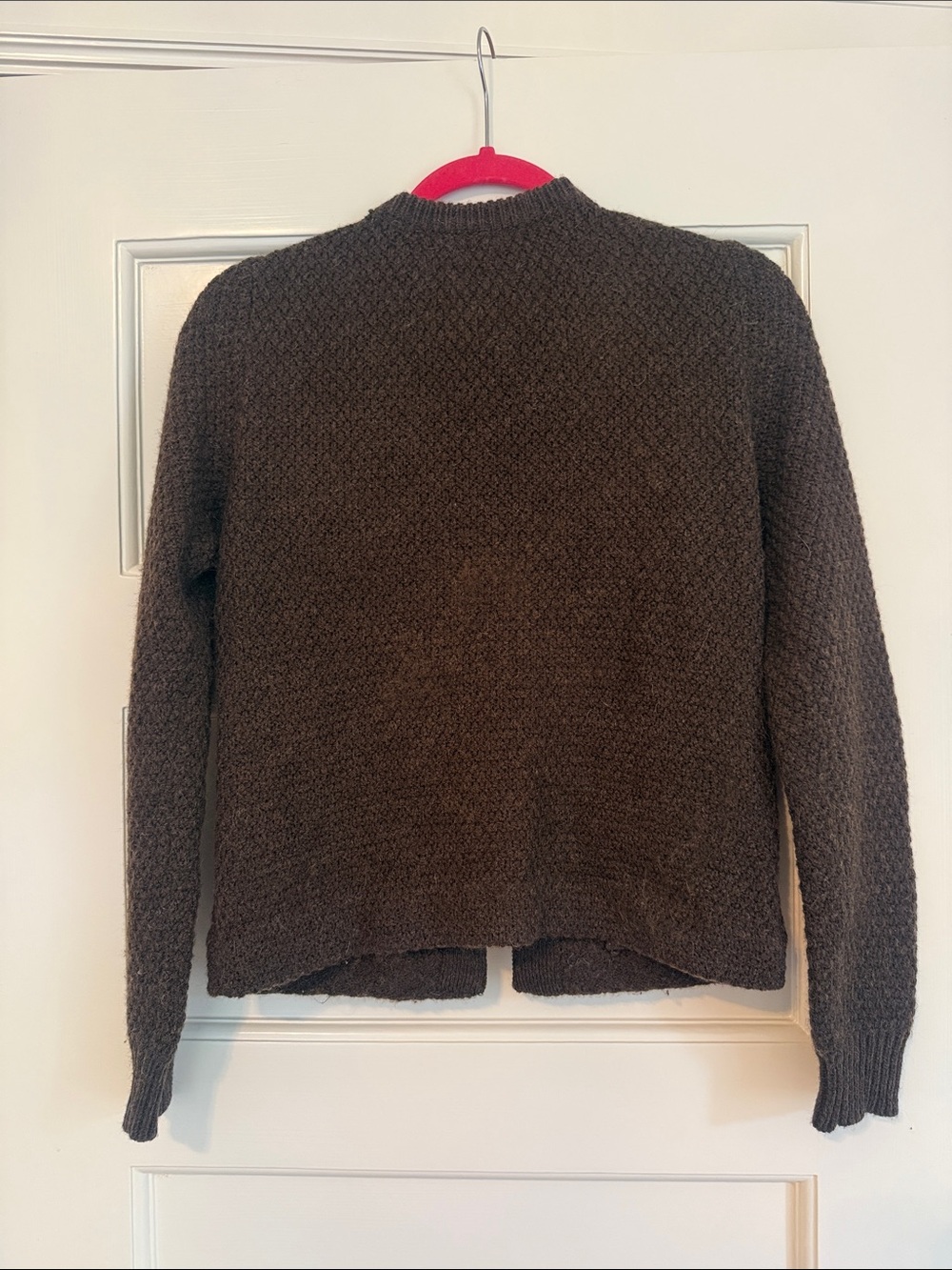 Tory Burch Classic Womens Toggle Cardigan Sweater in Dark Brown - Picture 3 of 4